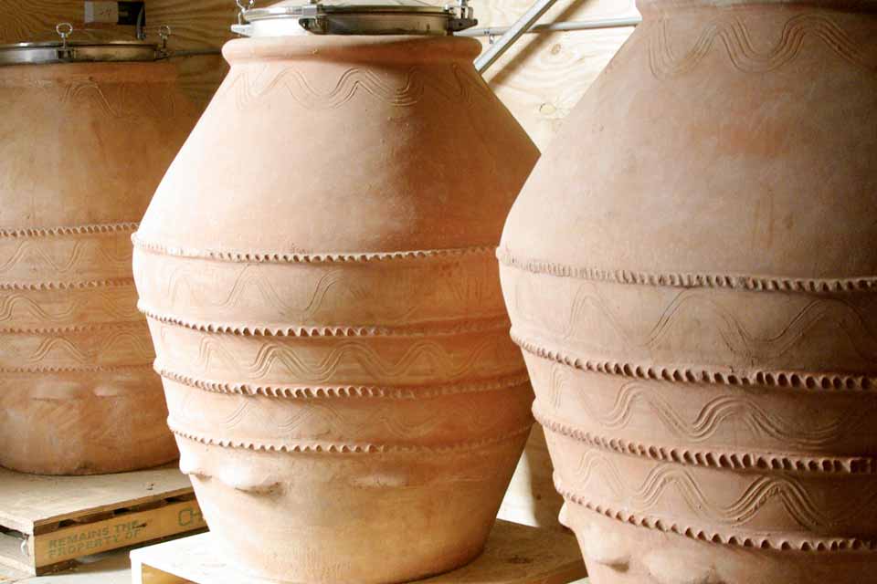 Amphorae clay pot vessels